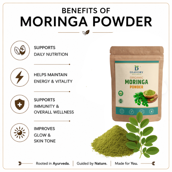 Moringa Powder - Supports daily nutrition, Helps maintain energy and vitality, Supports immunity and overall wellness